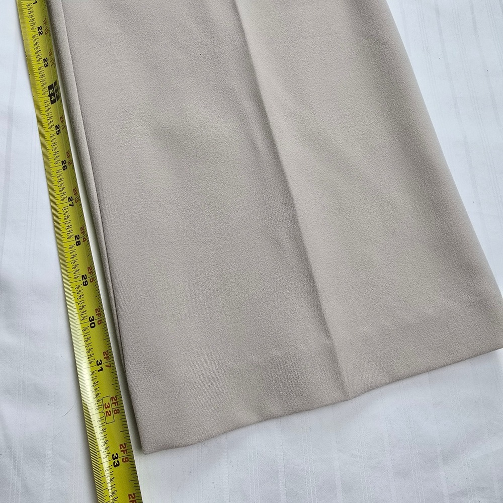 Worthington Stretch Dress Pants Womens 10T Tall Beige Tan Straight Leg Trousers - Picture 10 of 13